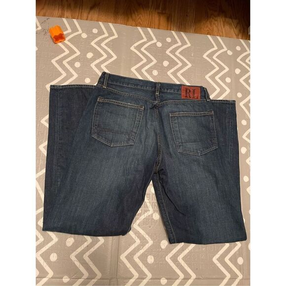 RL Ralph Lauren Straight Leg Zip Fly Ashmore Original Polo Jeans Company 34x32 - Picture 5 of 6
